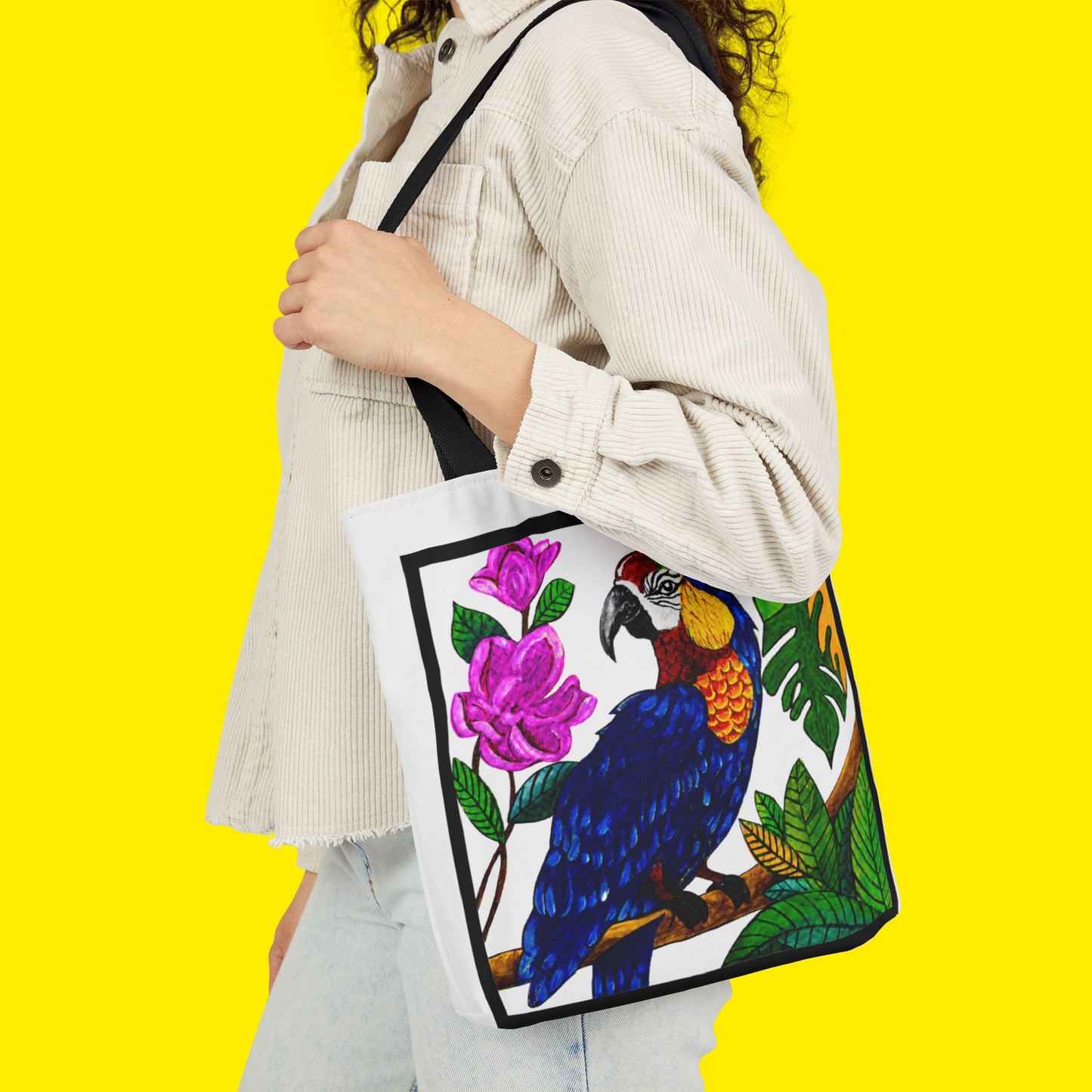 Macaw Canvas Tote Bag – Premium Art Print