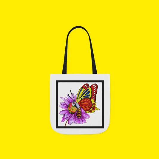 Butterfly Tote Bag – Printed and Hand-Painted Art Tote