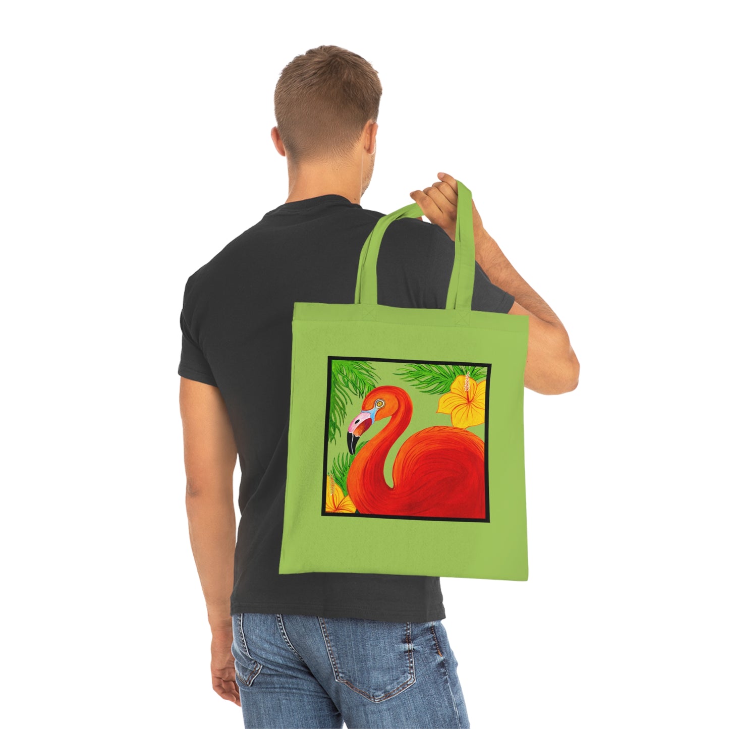 Flamingo Cotton Tote Bag – Art Print