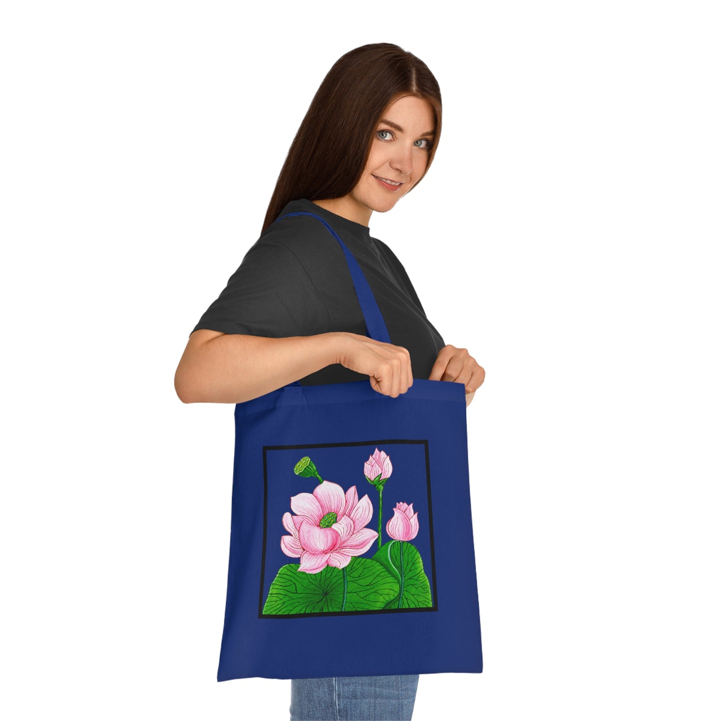 Lotus Cotton Tote Bag – Art Print
