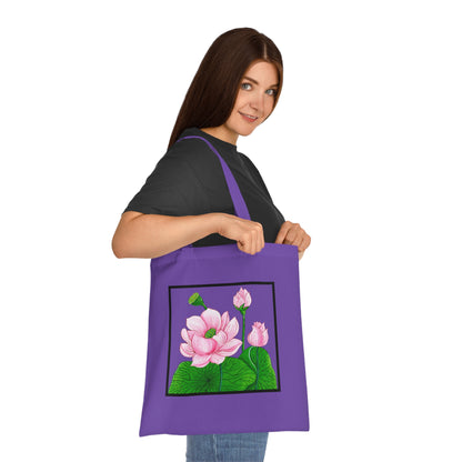 Lotus Cotton Tote Bag – Art Print