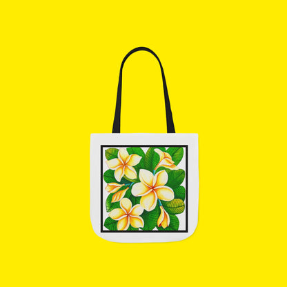 Plumeria Canvas Tote Bag – Premium Art Print