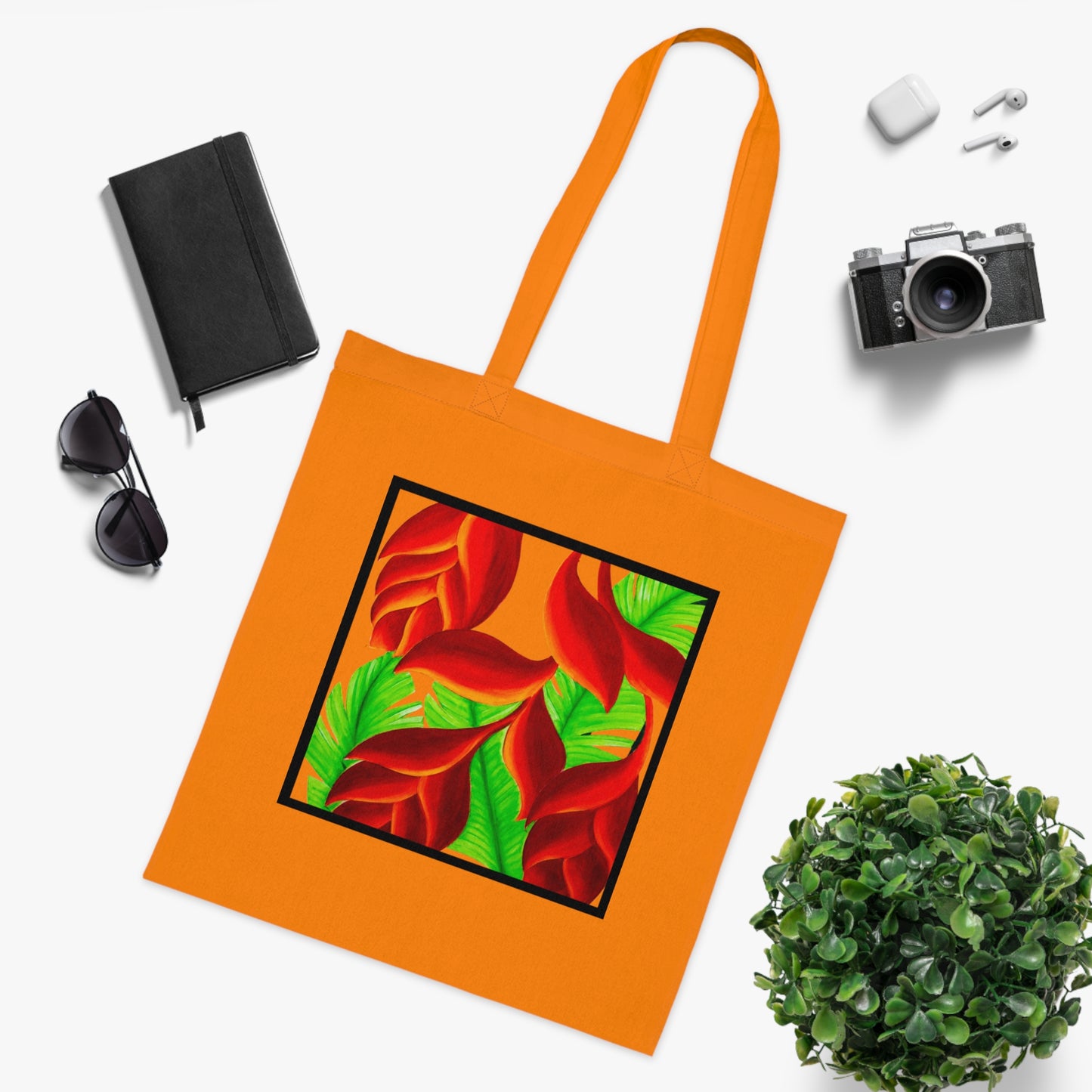 Tropical Leaves Cotton Tote Bag – Art Print