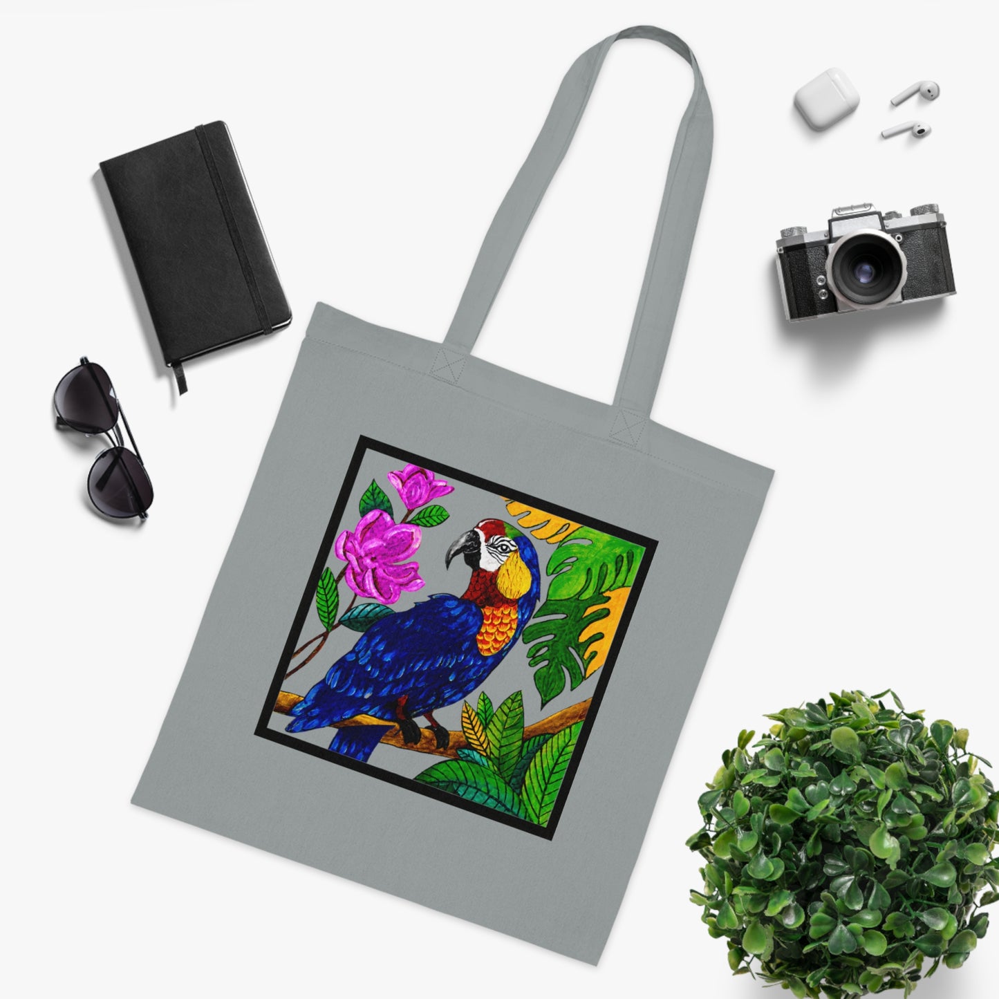Macaw Cotton Tote Bag – Art Print