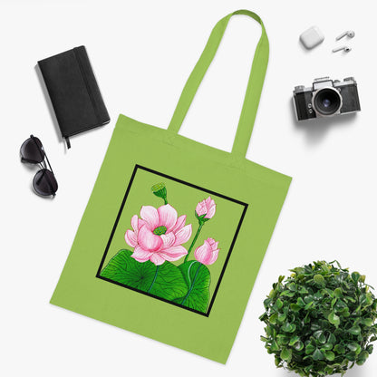 Lotus Cotton Tote Bag – Art Print