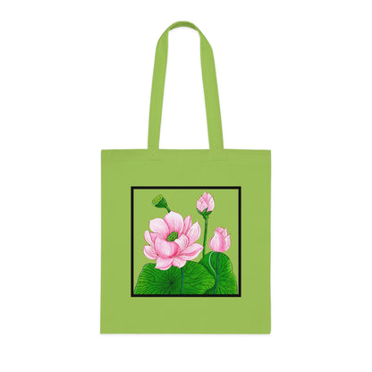 Lotus Cotton Tote Bag – Art Print