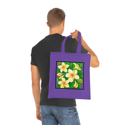 Plumeria Cotton Tote Bag – Art Print