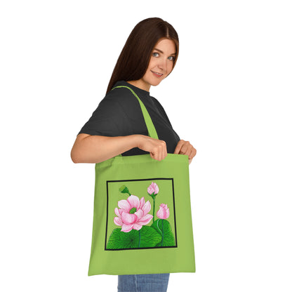 Lotus Cotton Tote Bag – Art Print