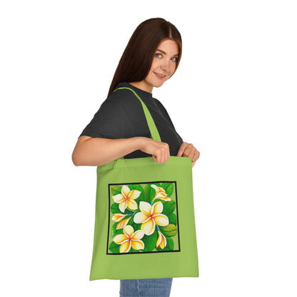 Plumeria Cotton Tote Bag – Art Print