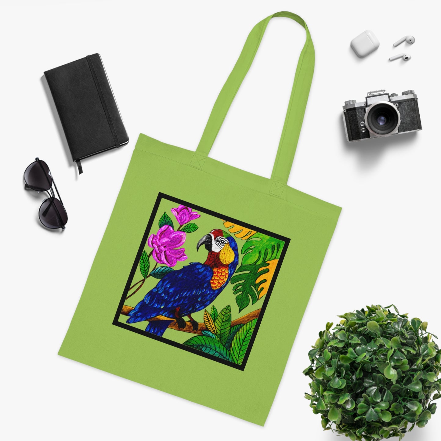 Macaw Cotton Tote Bag – Art Print
