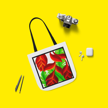 Tropical Leaves Canvas Tote Bag – Premium Art Print