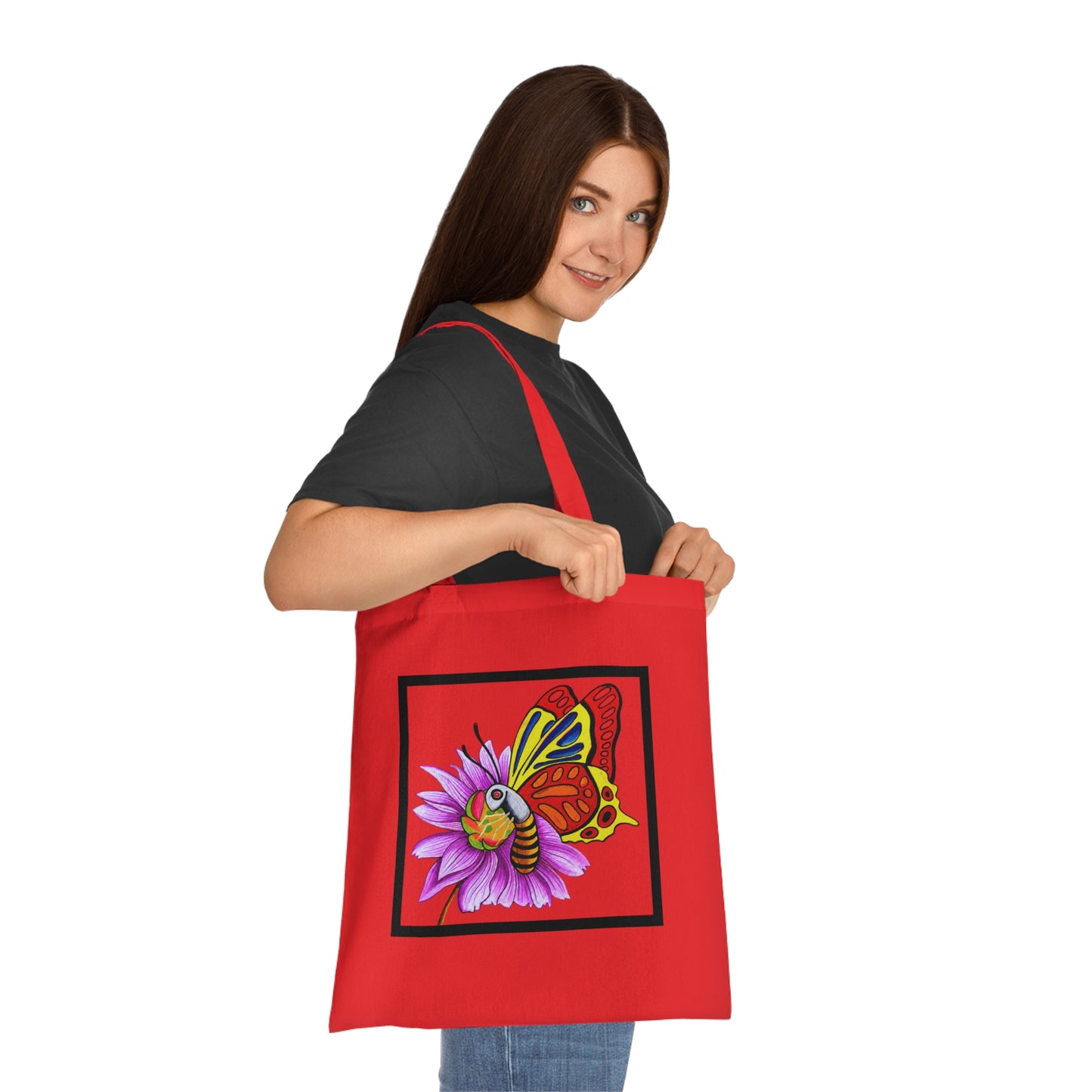 Butterfly Cotton Tote Bag – Art Print