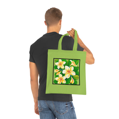 Plumeria Cotton Tote Bag – Art Print
