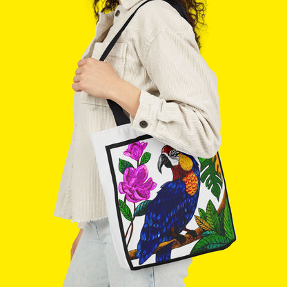 Macaw Canvas Tote Bag – Premium Art Print