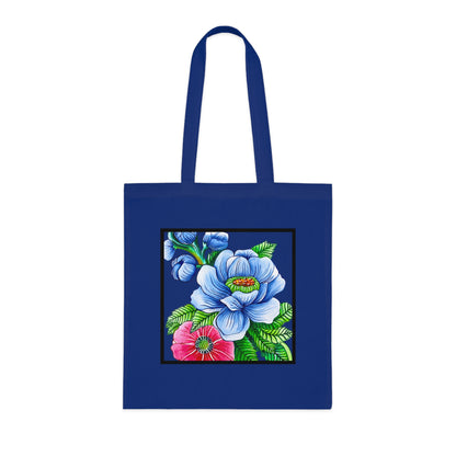 Blue Poppy Cotton Tote Bag – Art Print