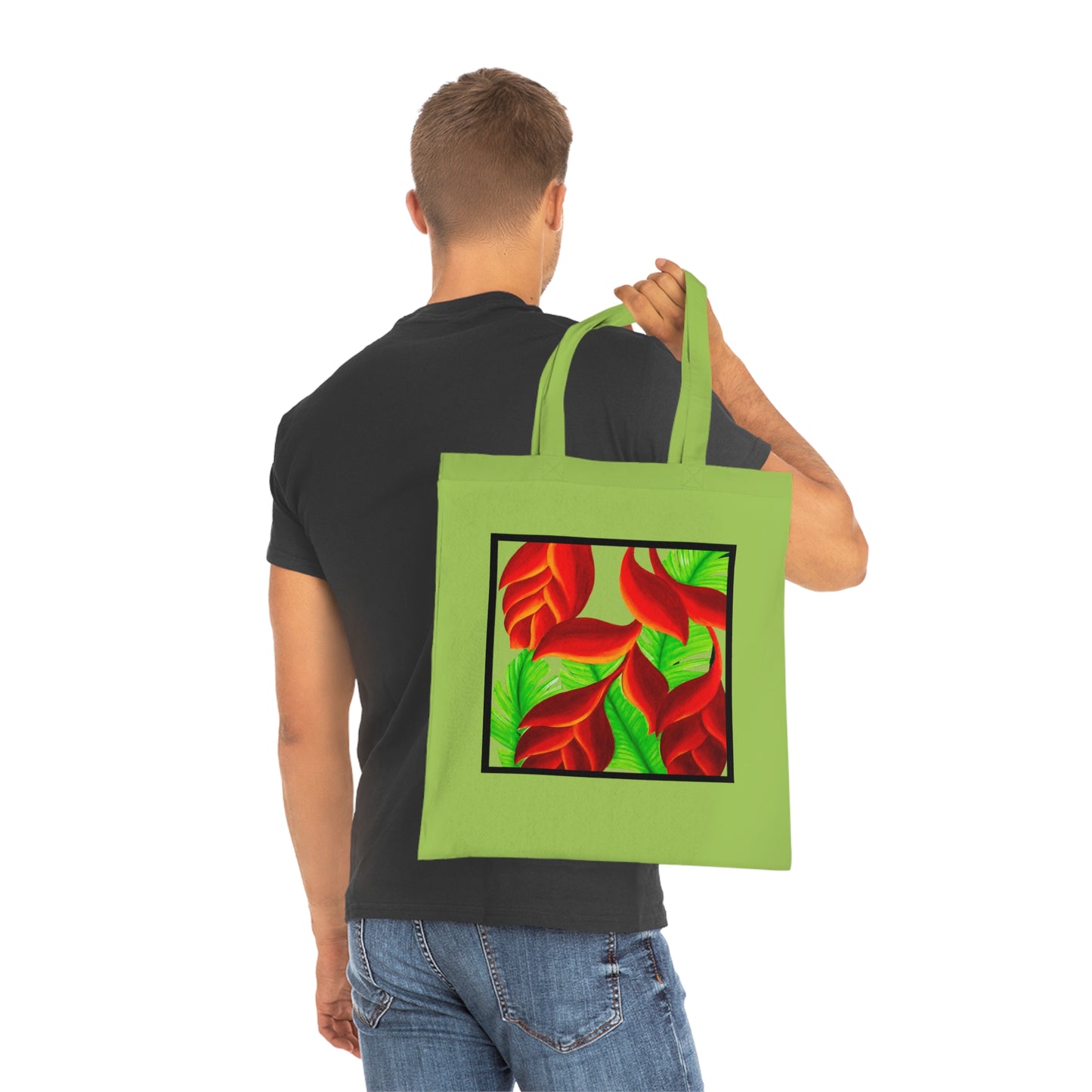 Tropical Leaves Cotton Tote Bag – Art Print