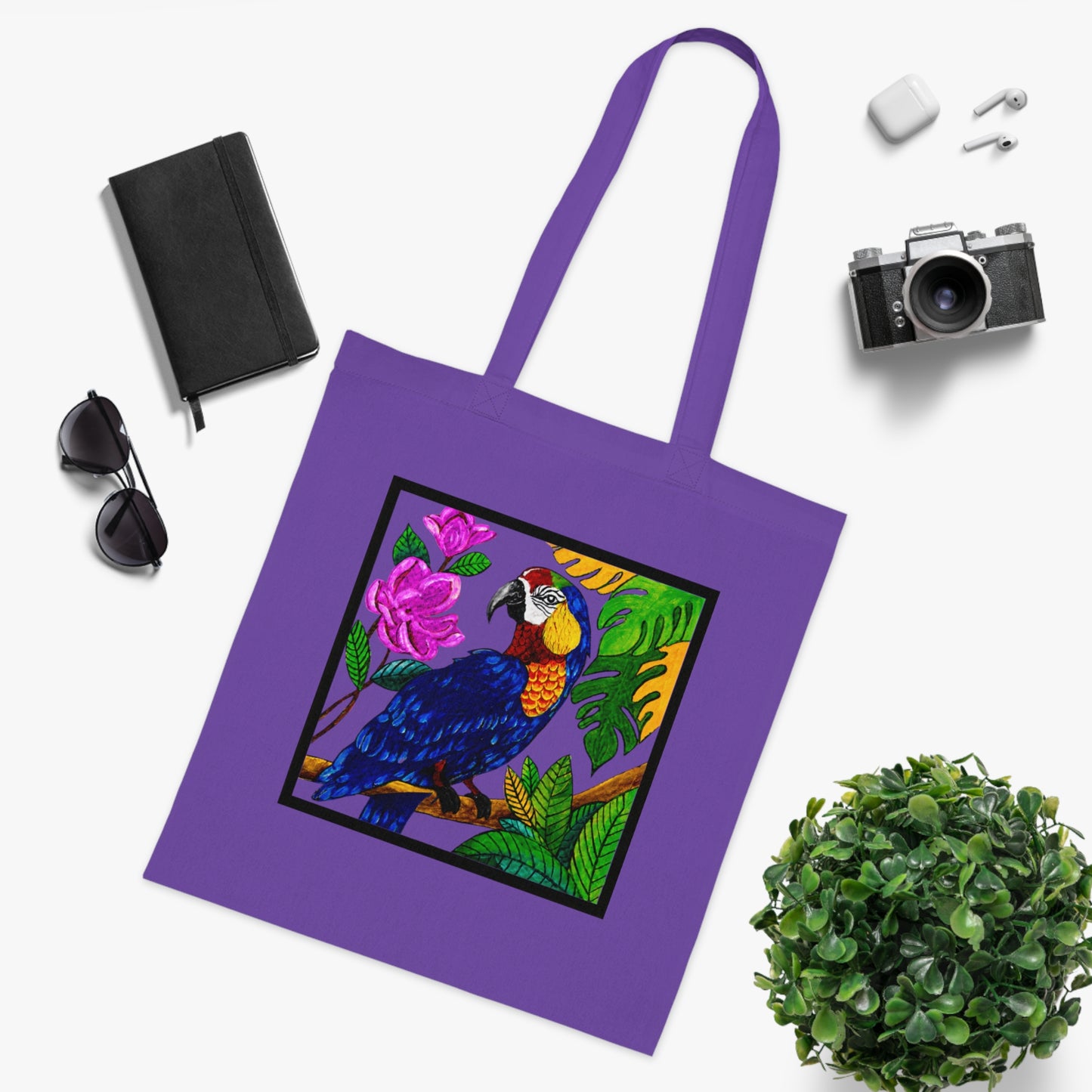 Macaw Cotton Tote Bag – Art Print