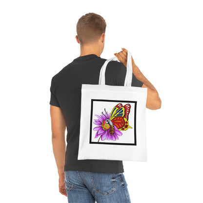 Butterfly Cotton Tote Bag – Art Print