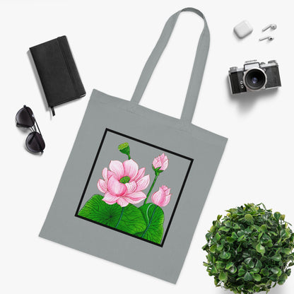 Lotus Cotton Tote Bag – Art Print