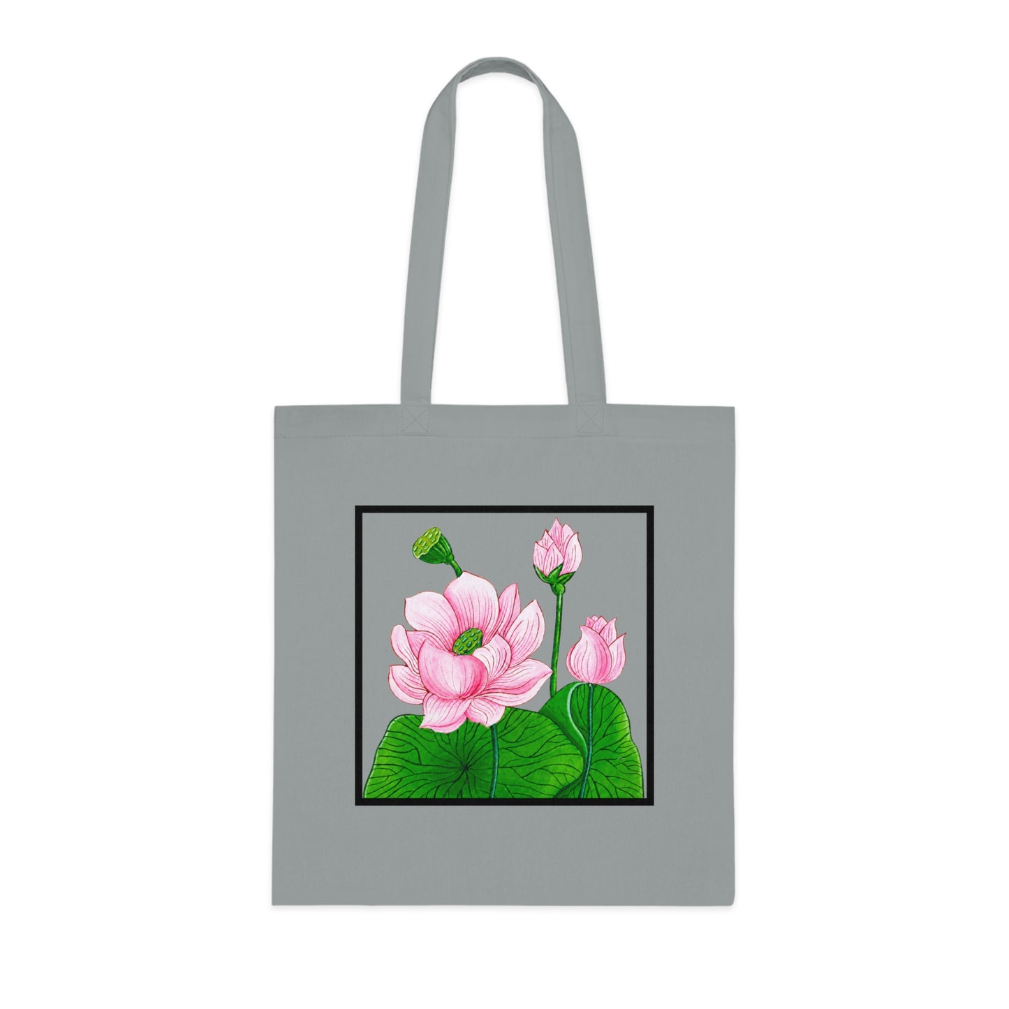 Lotus Cotton Tote Bag – Art Print