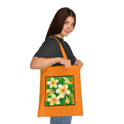 Plumeria Cotton Tote Bag – Art Print
