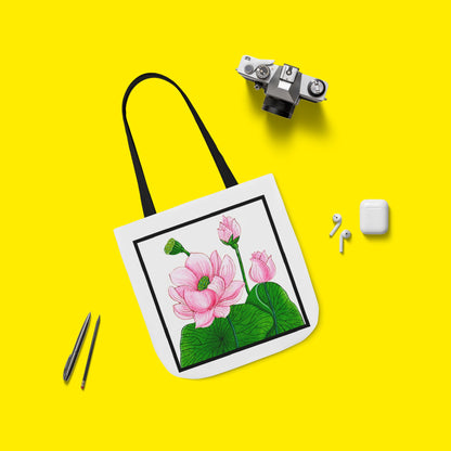 Lotus Canvas Tote Bag – Premium Art Print