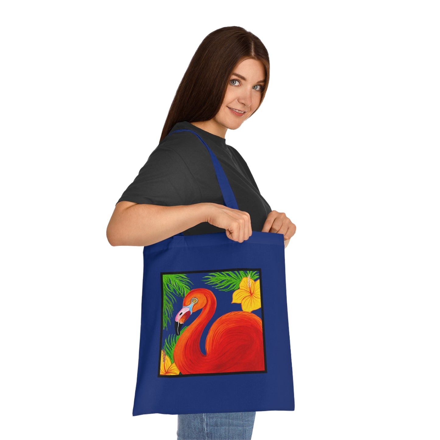 Flamingo Cotton Tote Bag – Art Print