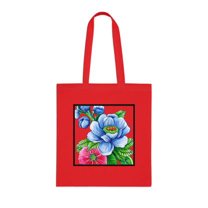 Blue Poppy Cotton Tote Bag – Art Print