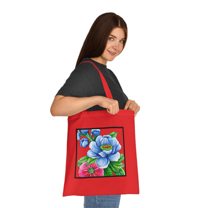 Blue Poppy Cotton Tote Bag – Art Print