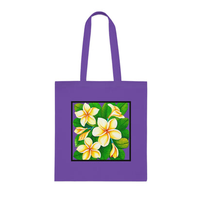 Plumeria Cotton Tote Bag – Art Print