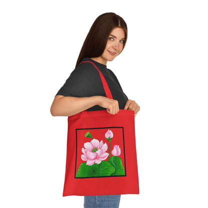 Lotus Cotton Tote Bag – Art Print