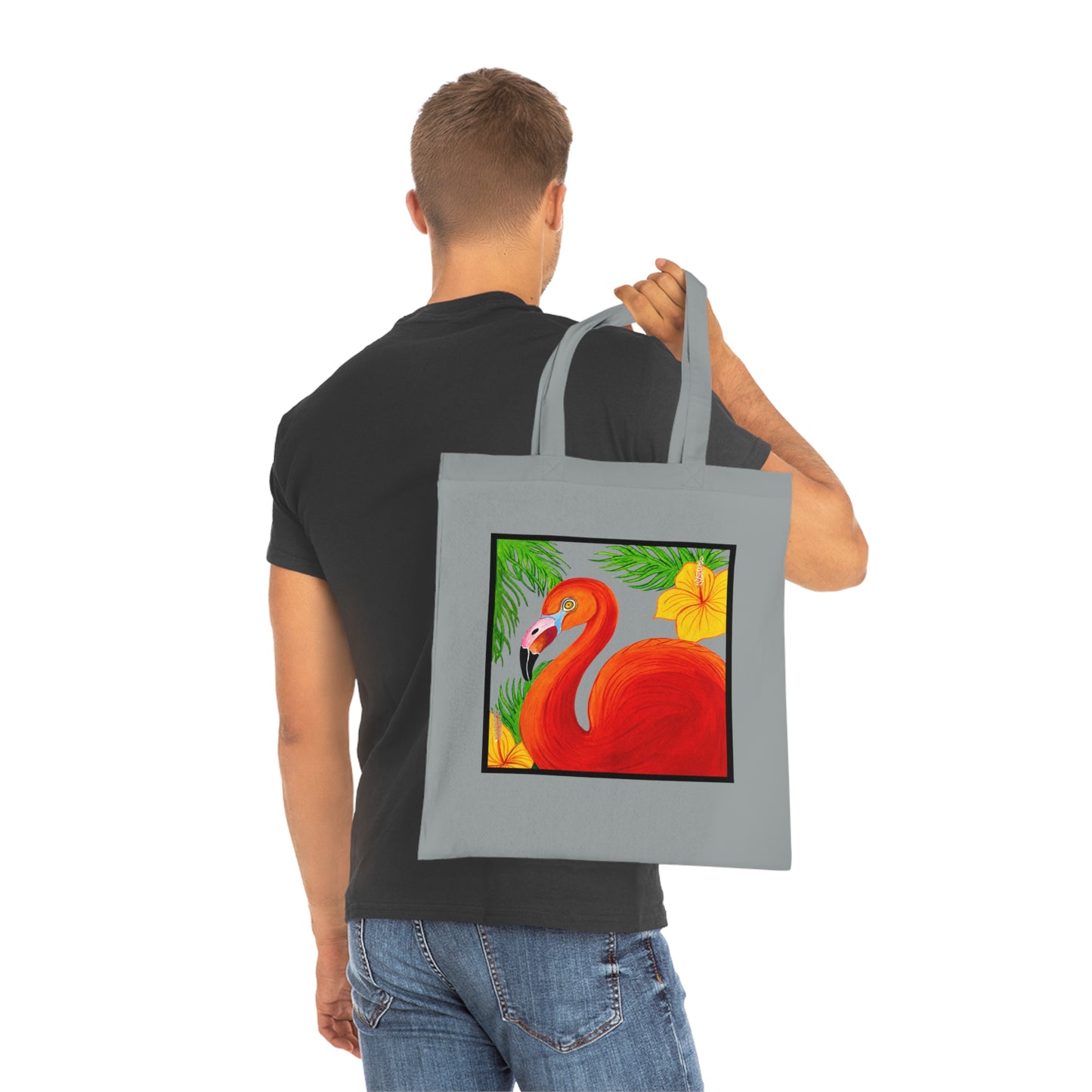 Flamingo Cotton Tote Bag – Art Print