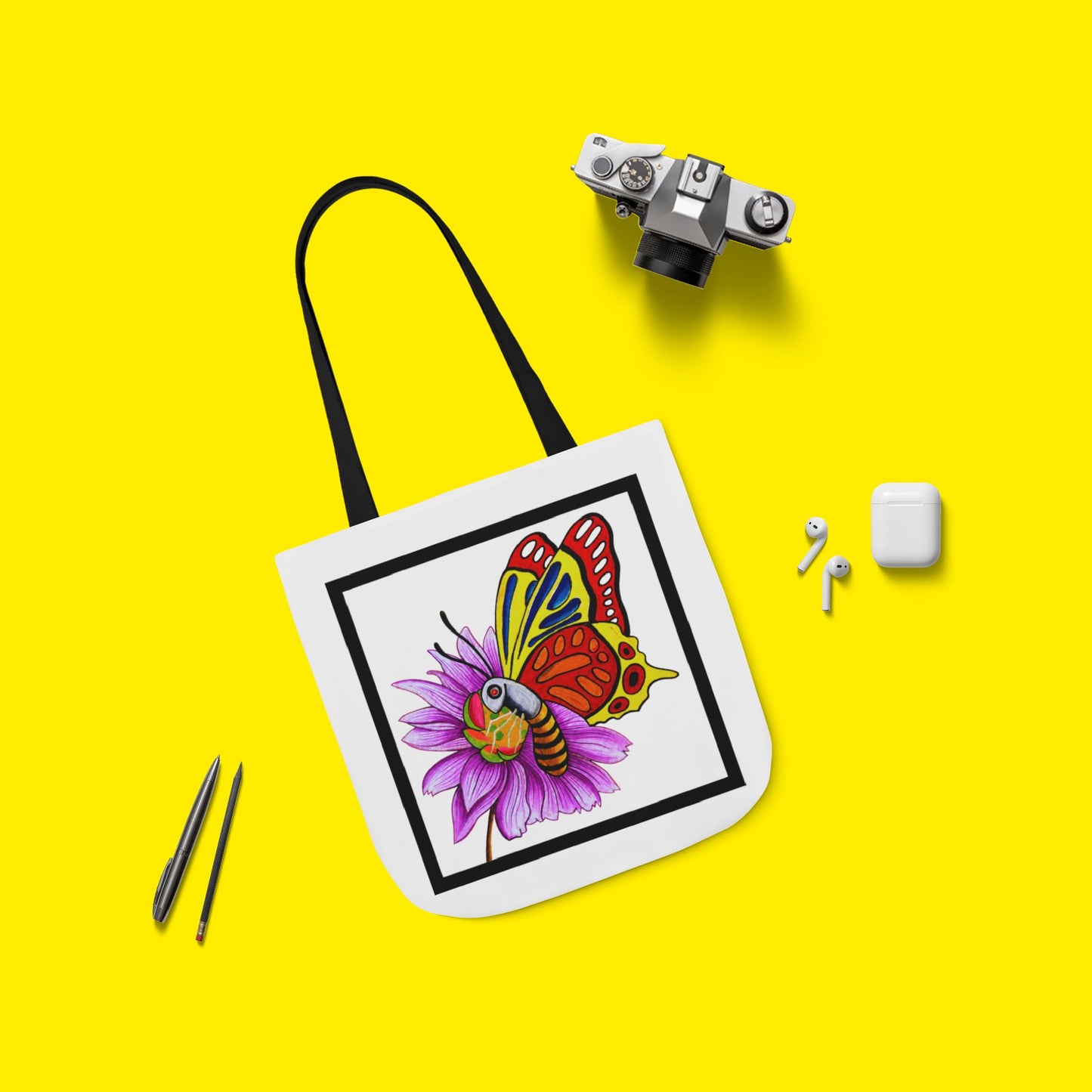 Butterfly Canvas Tote Bag – Premium Art Print