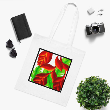 Tropical Leaves Cotton Tote Bag – Art Print