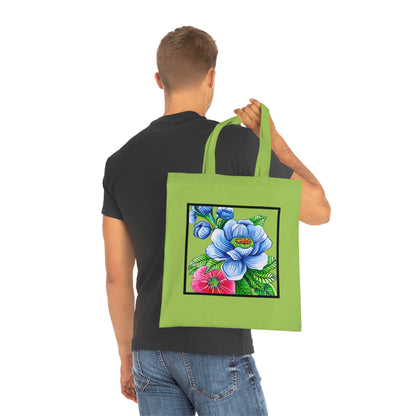 Blue Poppy Cotton Tote Bag – Art Print