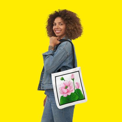 Lotus Canvas Tote Bag – Premium Art Print