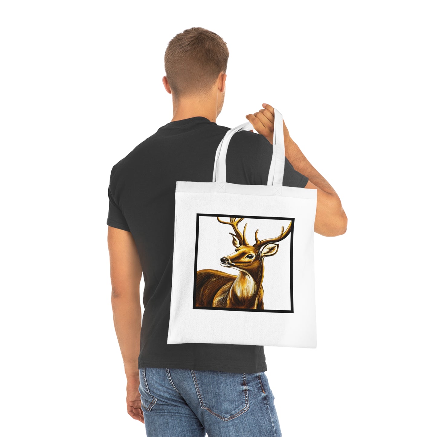Stag Cotton Tote Bag – Art Print