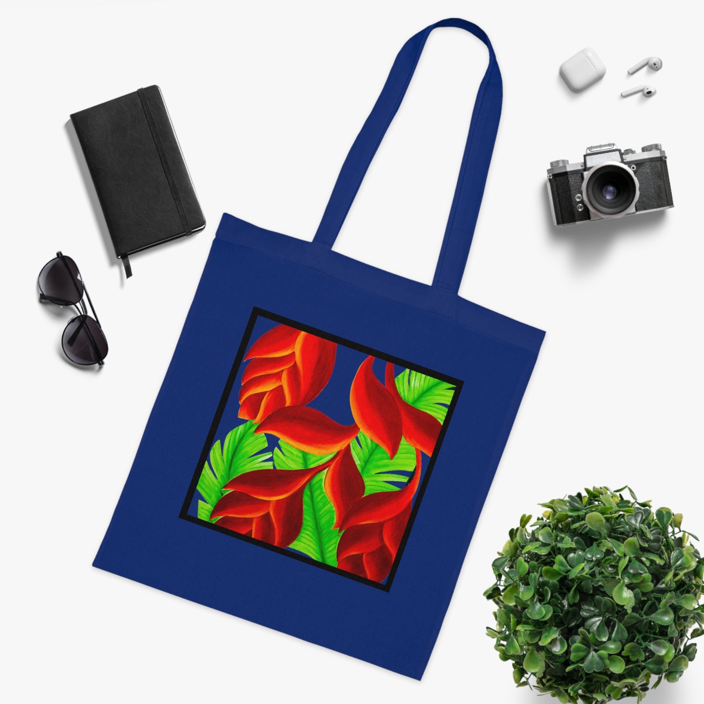 Tropical Leaves Cotton Tote Bag – Art Print