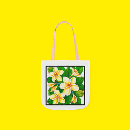 Plumeria Canvas Tote Bag – Premium Art Print