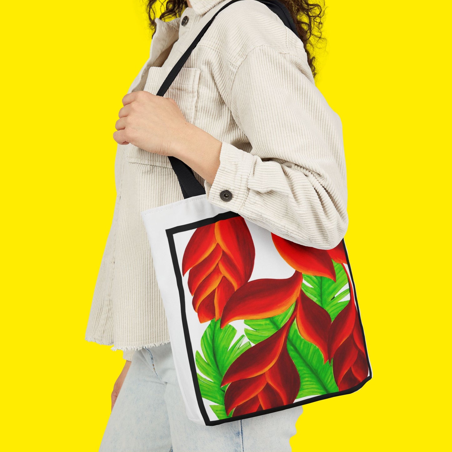 Tropical Leaves Canvas Tote Bag – Premium Art Print