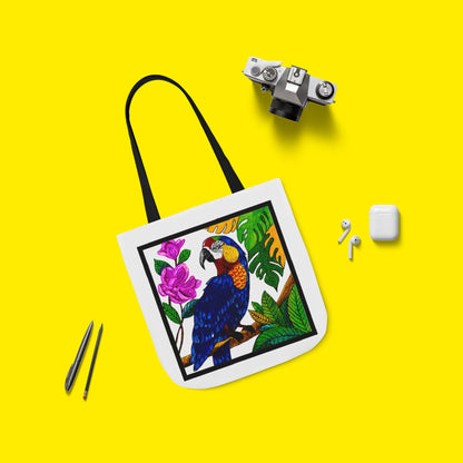 Macaw Canvas Tote Bag – Premium Art Print