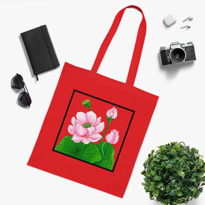 Lotus Cotton Tote Bag – Art Print
