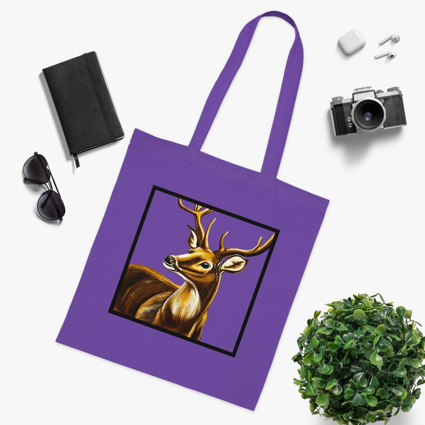 Stag Cotton Tote Bag – Art Print