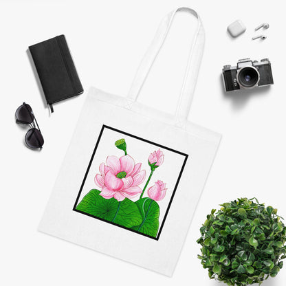 Lotus Cotton Tote Bag – Art Print