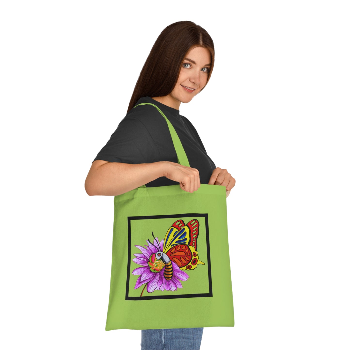 Butterfly Cotton Tote Bag – Art Print