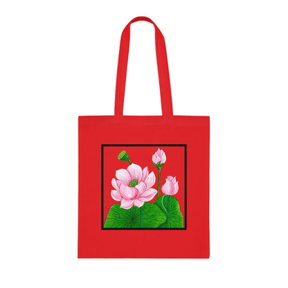 Lotus Cotton Tote Bag – Art Print