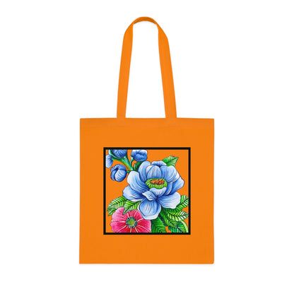 Blue Poppy Cotton Tote Bag – Art Print