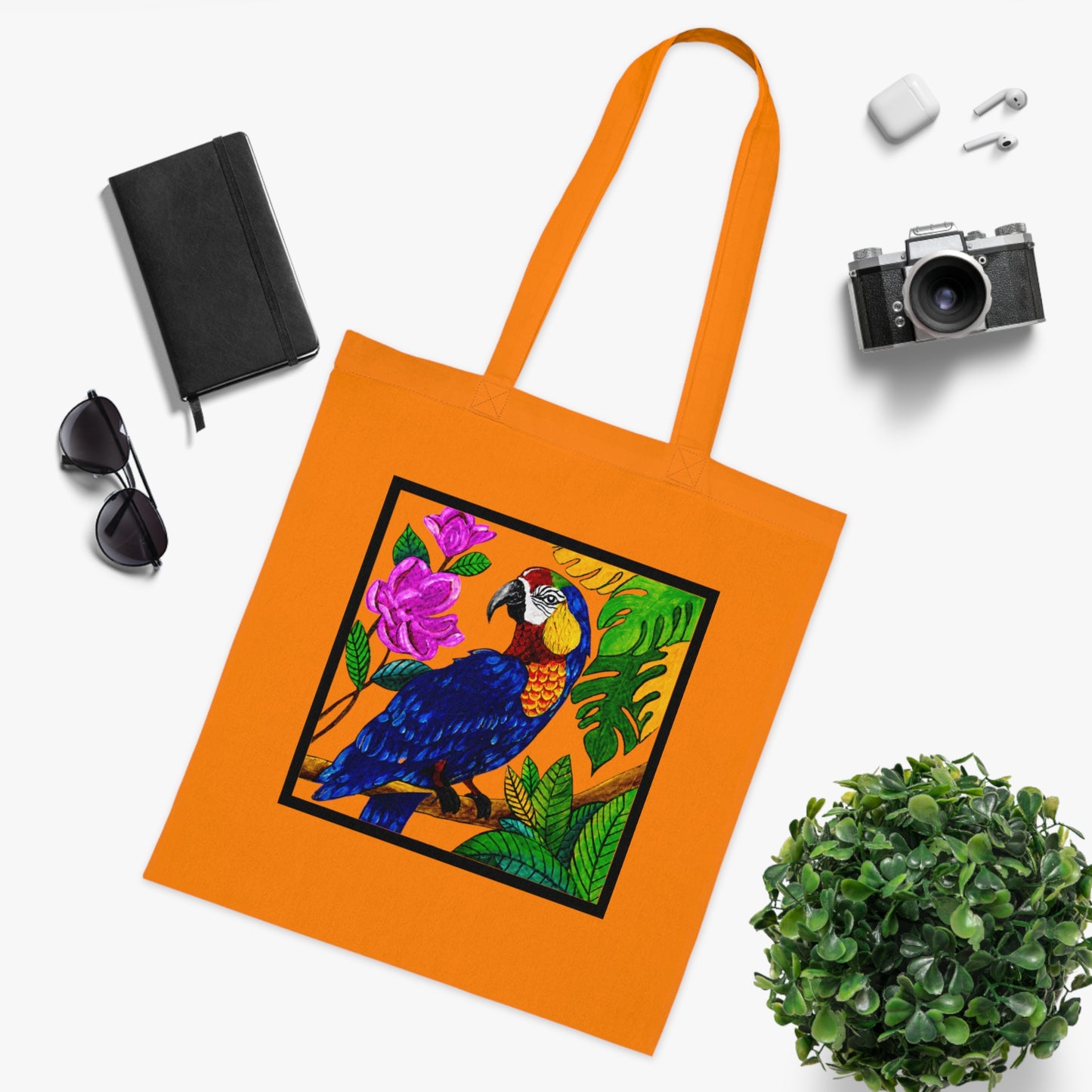 Macaw Cotton Tote Bag – Art Print