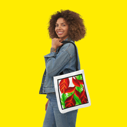 Tropical Leaves Canvas Tote Bag – Premium Art Print