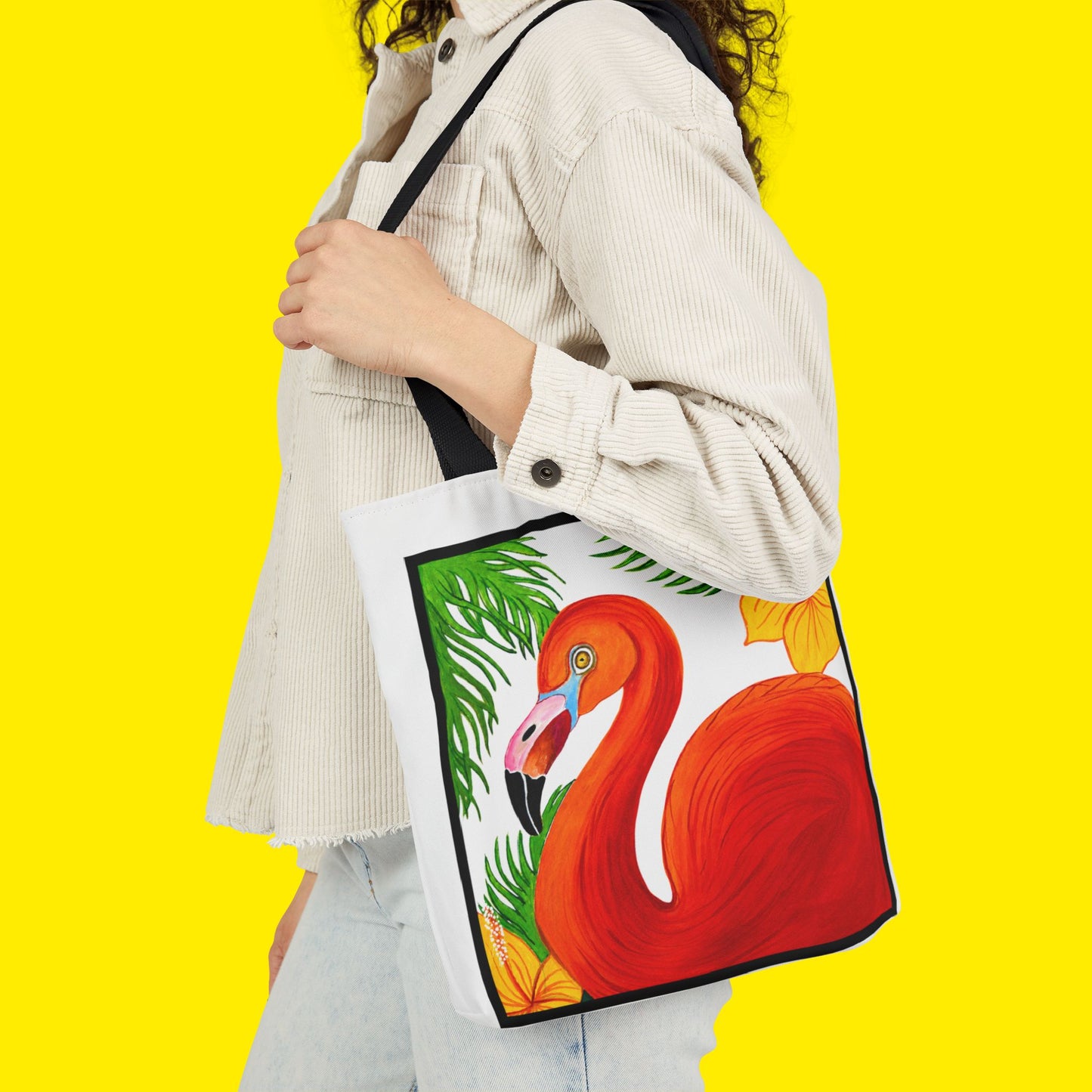 Flamingo Canvas Tote Bag – Premium Art Print